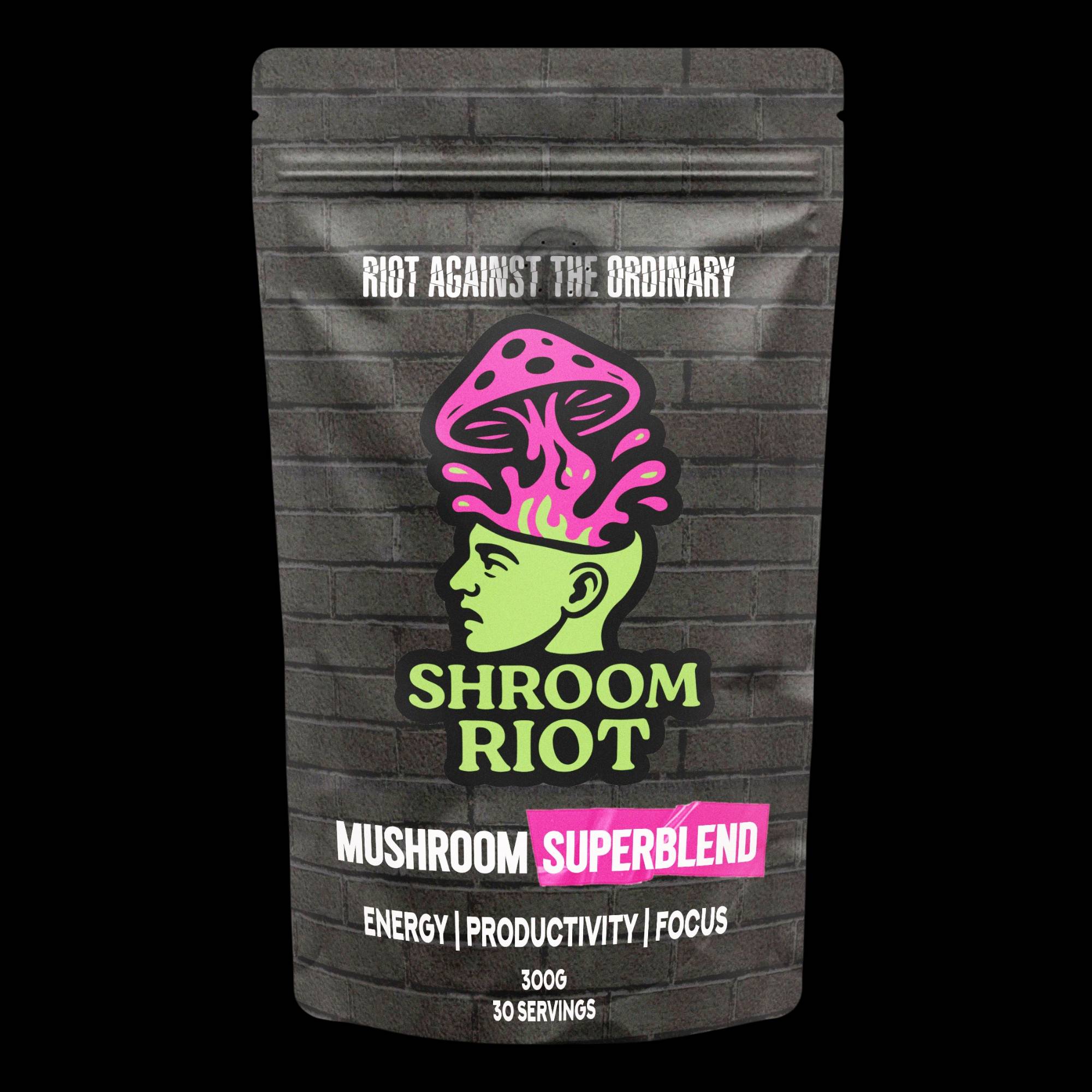 Shroom Riot • Cocoa with Mushroom Superblend • 300g (10.5oz) • 30 Servings